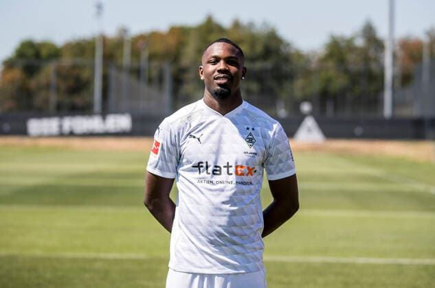 Marcus Thuram (BMG) Borussia Mönchengladbach Porträttermin 2020 2021 Porträt, Vorstellung, Präsentation, Pressetermin, Fußball, GER 07.08.2020, Fussball, Vorstellung, Präsentation, Pressetermin, Fußball, GER; 1. Bundesliga, Saison 2020 21, Moenchengladbach Foto: Moritz Müller Only for Editorial use