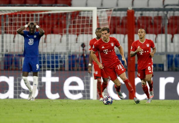 FC Bayern Muenchen - Chelsea FC München , Deutschland, 08.08.2020, UEFA Championsleague , Achtelfinal-Rueckspiel FC Bayern Muenchen - Chelsea FC Saison 2019 2020 Foto : Hans Rauchensteiner Foto Rauchensteiner Pool Nur für journalistische Zwecke ! Only for editorial use ! UEFA CL regulations prohibit any use of photographs as image sequences and or quasi-video . Abdruck honorarpflichtig, Copyright by Foto RAUCHENSTEINER, - , D München Allianzarena , Allianz Arena , Allianz-Arena , Allianz Arena Bayern Deutschland