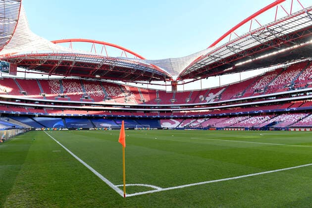 POOL Paris - Bayern München 23.08.2020 Lissabon, 23.08.2020, Estadio da Luz, Fussball, UEFA Champions League, Finalturnier 2020, Finale, Paris Saint-Germain vs. FC Bayern München , Im Bild: Stadionansicht, Estadio da Luz , UEFA regulations prohibit any use of photographs as image sequences and or quasi-video , Poolfoto via PICTURE POINT. Foto: Frank Hörmann Sven Simon Pool via Picture Point , Nur für journalistische Zwecke! Only for editorial use! , Lissabon Estadio da Luz Lissabon Portugal