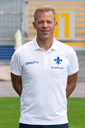 27.08.2020, xfux, Fussball 2.Bundesliga, SV Darmstadt 98, 2.BL, Porträttermin 2020 2021, Fototermin, emonline, emspor, deloka, v.l. Trainer Markus Anfang; SV Darmstadt 98; 2.BL; Porträttermin 2020 2021 Darmstadt