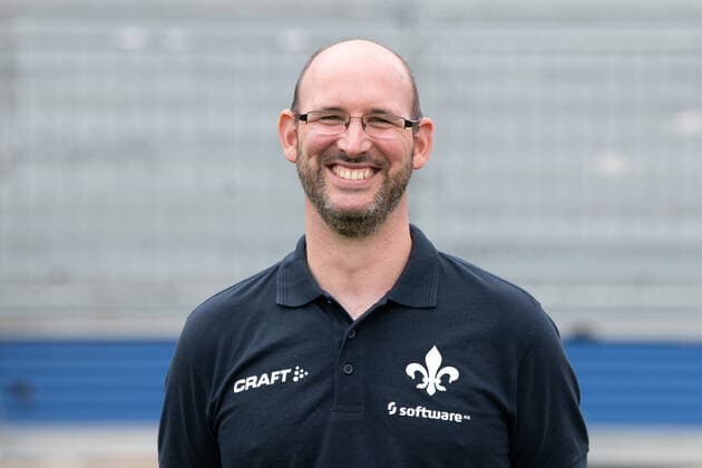 27.08.2020, xfux, Fussball 2.Bundesliga, SV Darmstadt 98, 2.BL, Porträttermin 2020 2021, Fototermin, emonline, emspor, deloka, v.l. Physiotherapeut Dirk Schmitt; SV Darmstadt 98; 2.BL; Porträttermin 2020 2021 Darmstadt