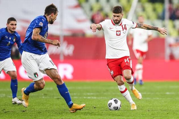 11.10.2020, Gdansk, pilka nozna, Liga Narodow, Polska - Wlochy N z Mateusz Klich (POL), fot. Tomasz Jastrzebowski Foto Olimpik ----- 11.10.2020, Gdansk, football, UEFA Nations League, Poland - Italy, In the picture: Mateusz Klich (POL), fot. Tomasz Jastrzebowski Foto Olimpik NEWSPIX.PL --- Newspix.pl 20201011TOJA1334