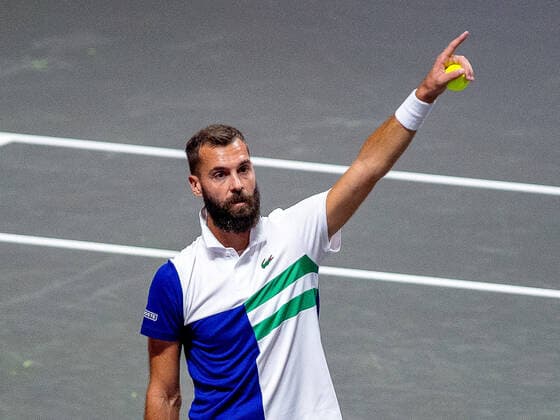 Im Benoit PAIRE (FRA), Benoit PAIRE (FRA) vs. Dennis NOVAK (AUT), TENNIS, bett1hulks Indoor, 14.10.2020, GER, TENNIS, ATP, Tennis Herren TOUR, bett1hulks Indoor, Benoit PAIRE (FRA) vs. Dennis NOVAK (AUT), 14.10.2020 KOELN Copyright: xEibner-Pressefotox EP_BSO