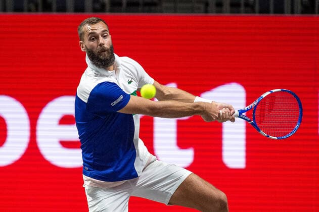 Im Benoit PAIRE (FRA), Benoit PAIRE (FRA) vs. Dennis NOVAK (AUT), TENNIS, bett1hulks Indoor, 14.10.2020, GER, TENNIS, ATP, Tennis Herren TOUR, bett1hulks Indoor, Benoit PAIRE (FRA) vs. Dennis NOVAK (AUT), 14.10.2020 KOELN Copyright: xEibner-Pressefotox EP_BSO
