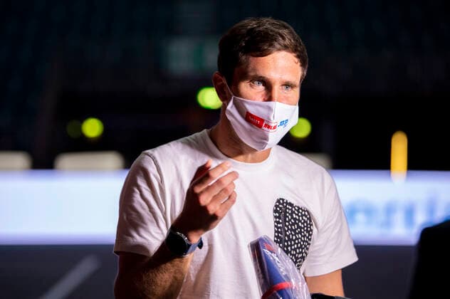 Im Mischa ZVEREV (GER) im Interview mit dem WDR, Alexander ZVEREV (GER) vs. Felix AUGER-ALIASSIME (CAN), TENNIS, bett1hulks Indoor, FINALE, 18.10.2020, GER, TENNIS, ATP, Tennis Herren TOUR, bett1hulks Indoor, FINALE, Alexander ZVEREV (GER) vs. Felix AUGER-ALIASSIME (CAN), 18.10.2020 KOELN Copyright: xEibnerxPressefotox xBenjaminxSOELZERx EP_BSO