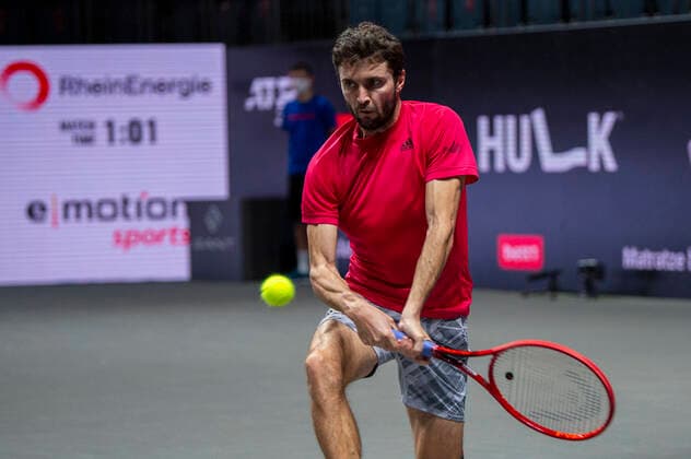 Im Gilles SIMON (FRA), Jordan THOMPSON (AUS) vs. Gilles SIMON (FRA), TENNIS, bett1HULKS Championship, 19.10.2020, GER, TENNIS, ATP, Tennis Herren TOUR, bett1HULKS Championship, Jordan THOMPSON (AUS) vs. Gilles SIMON (FRA), 19.10.2020 KOELN Copyright: xEibnerxPressefotox xBenjaminxSOELZERx EP_BSO