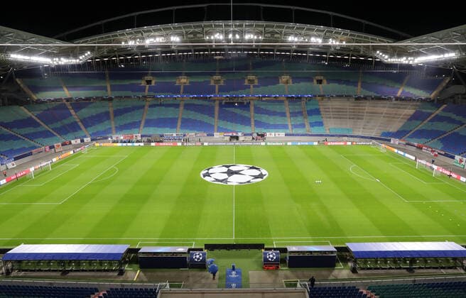 RB Leipzig - Basaksehir Istanbul 20.10.2020 Leipzig, 20.10.2020, Red Bull Arena, Fussball, UEFA Champions League, Gruppe H, 1.Spieltag , RB Leipzig vs. Basaksehir Istanbul , Im Bild; Stadionsicht. , UEFA regulations prohibit any use of photographs as image sequences and or quasi-video , Nur für journalistische Zwecke! Only for editorial use!