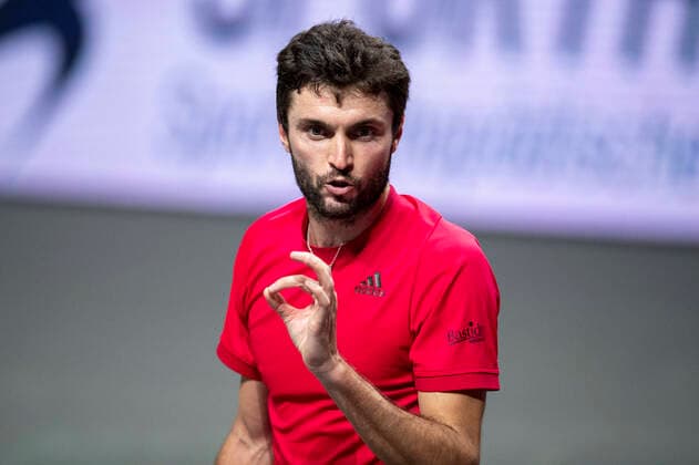 Im Gilles SIMON (FRA) glaubt nicht das sein vermeintlich letzter Ballverlust ein Aus ist, Gilles SIMON (FRA) vs. Jannik SINNER (ITA), TENNIS, bett1HULKS Championship, 23.10.2020, GER, TENNIS, ATP, Tennis Herren TOUR, bett1HULKS Championship,Gilles SIMON (FRA) vs. Jannik SINNER (ITA), 23.10.2020 KOELN Copyright: xEibnerxPressefotox xBenjaminxSOELZERx EP_BSO