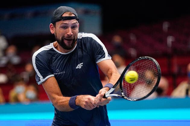 31.10.2020, Stadthalle, Wien, AUT, ATP, Tennis Herren Tour, Erste Bank Open, Doppel, Halbfinale, im Bild Lukasz Kubot (POL) during the double semifinal match of Erste Bank Open Tennis Tournament at the Stadthalle in Wien, Austria on 2020 10 31.
