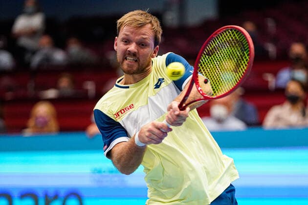 31.10.2020, Stadthalle, Wien, AUT, ATP, Tennis Herren Tour, Erste Bank Open, Doppel, Halbfinale, im Bild Kevin Krawietz (GER) during the double semifinal match of Erste Bank Open Tennis Tournament at the Stadthalle in Wien, Austria on 2020 10 31.