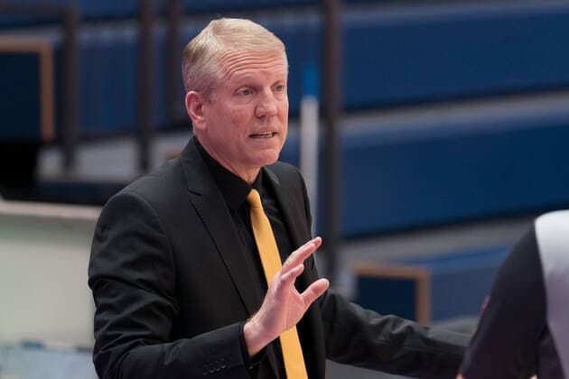Syntainics MBC - MHP Riesen Ludwigsburg, Basketball, Bundesliga, Maenner, 14. Spieltag, 23.01.2021, Head Coach John Patrick (Ludwigsburg). Syntainics MBC - MHP Riesen Ludwigsburg, Basketball, Bundesliga, Maenner, 14. Spieltag, 23.01.2021, Weissenfels