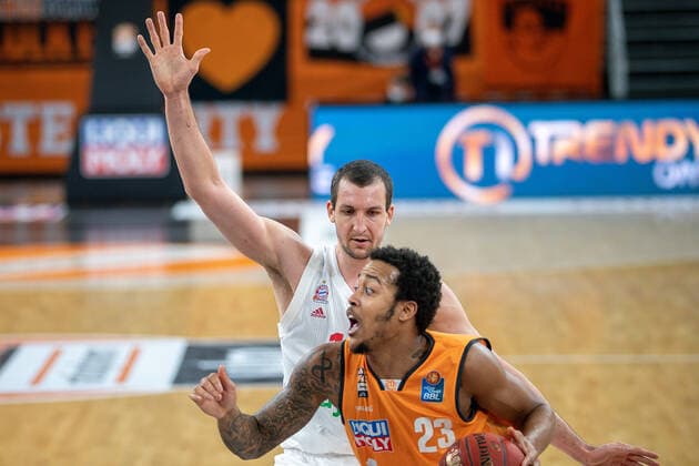 , ratiopharm Ulm vs. FC Bayern Basketball, Basketball, Bundesliga, easycredit, 17. Spieltag, Saison 2020 2021, 09.02.2021, ratiopharm Ulm vs. FC Bayern Basketball, Basketball, Bundesliga, easycredit, 17. Spieltag, Saison 2020 2021, 09.02.2021 Neu-Ulm Copyright: xEIBNER SaschaxWaltherx EP_EER