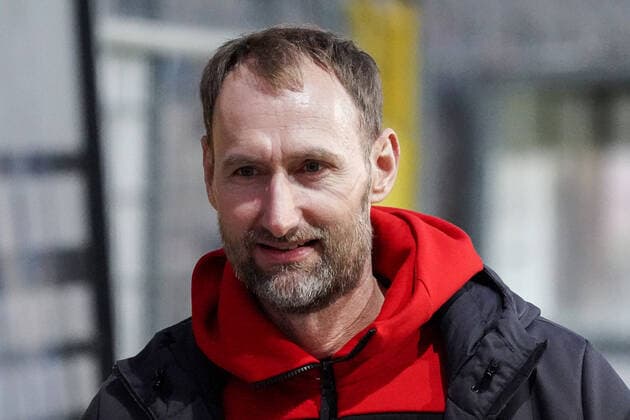 Jochen Sauer (Leiter FC Bayern Campus), Einzelbild, Aktion, Action, Porträt, Portrait, 01.03.2021, Mannheim (Deutschland), Fussball, 3. Liga, SV Waldhof Mannheim - FC Bayern München II, DFB DFL REGULATIONS PROHIBIT ANY USE OF PHOTOGRAPHS AS IMAGE SEQUENCES AND OR QUASI-VIDEO.