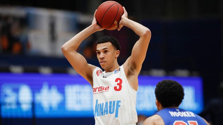 Deutschland , Weißenfels, Stadthalle Weißenfels, 09.03.2021, emspor, emonline, despor, deonline, SYNTAINICS MBC vs. s.Oliver Wuerzburg, easyCredit BBL, 18. Spieltag Bild: Tyson Ward (s.Oliver Wuerzburg) Copyright: HMBxMedia JulienxBecker