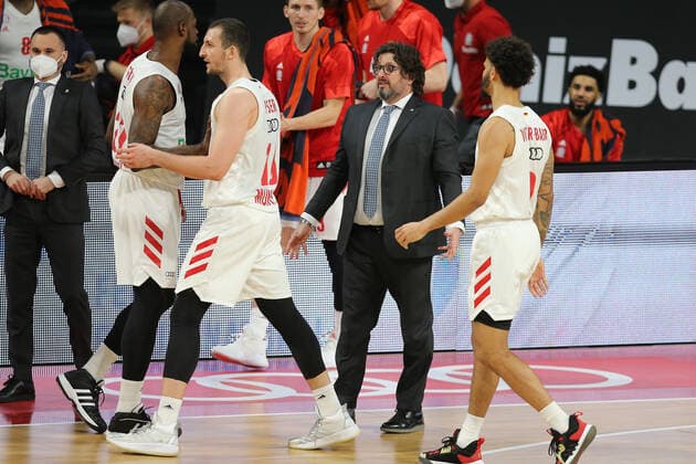 Cheftrainer Andrea Trinchieri (Muenchen) GER, FC Bayern Basketball vs. Anadolu Efes Istanbul, Basketball, EuroLeague, 30. Spieltag, Saison 2020 2021, 19.03.2021, GER, FC Bayern Basketball vs. Anadolu Efes Istanbul, Basketball, EuroLeague, 30. Spieltag, Saison 2020 2021, 19.03.2021, Muenchen Copyright: xEIBNER MarcelxEngelbrechtx EP_EER