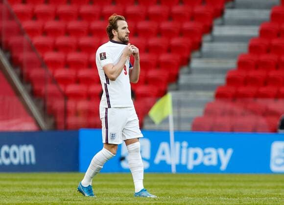 Mandatory Credit: Photo by Nikola Krstic BPI Shutterstock (11832717p) Harry Kane of England Albania v England, FIFA World Cup, WM, Weltmeisterschaft, Fussball Qualifying Group I, Football, Arena Kombetare, Tirana, Albania - 28 Mar 2021 Albania v England, FIFA World Cup Qualifying Group I, Football, Arena Kombetare, Tirana, Albania - 28 Mar 2021 Copyright: xNikolaxKrstic BPI Shutterstockx 11832717p