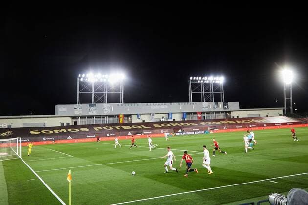 Mandatory Credit: Photo by Pressinphoto Shutterstock (10949073z) General view of Alfredo Di Stefano Stadium Spain v Switzerland, UEFA Nations League, League A, group 4, machtday 3. Football, Alfredo Di Stefano Stadium, Madrid, Spain - 10 OCT 2020 Editorial use only Spain v Switzerland, UEFA Nations League, League A, group 4, machtday 3. Football, Alfredo Di Stefano Stadium, Madrid, Spain - 10 OCT 2020 Editorial use only Copyright: xPressinphoto Shutterstockx 10949073z