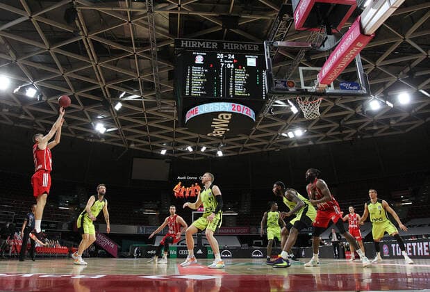 Diego Flaccadori (Muenchen) GER, FC Bayern Basketball vs. medi bayreuth, Basketball, easy Credit BBL, Saison 2020 2021, 06.04.2021, GER, FC Bayern Basketball vs. medi bayreuth, Basketball, easy Credit BBL, Saison 2020 2021, 06.04.2021, Muenchen Copyright: xEIBNER MarcelxEngelbrechtx EP_EER