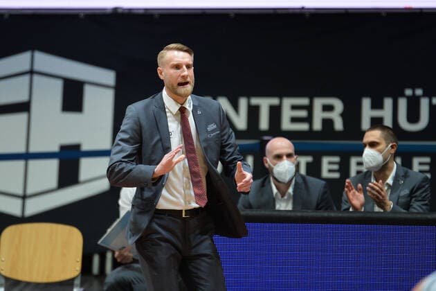 Tuomas Iisalo (Trainer, Headcoach, HAKRO Merlins Crailsheim), Niners Chemnitz vs. HAKRO Merlins Crailsheim, 14.04.2021, easycredit Basketball Bundesliga, GER, Saison 2020 21 Niners Chemnitz vs. HAKRO Merlins Crailsheim, 14.04.2021, easycredit Basketball Bundesliga, GER, Saison 2020 21 Chemnitz Copyright: xBertxHarzer xEibner-xPressefotox