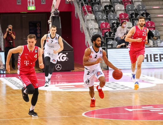 Terrell Harris (Niners Chemnitz 2), Telekom Baskets Bonn vs. Niners Chemnitz, Basketball, 1. Easy Credit- Bundesliga, 30. Spieltag, 25.04.2021, Telekom Baskets Bonn vs. Niners Chemnitz, Basketball, 1. Easy Credit- Bundesliga, 30. Spieltag, 25.04.2021, Foto: EIBNER Joerg Niebergall Bonn Copyright: xJoergxNiebergall Eibner-Pressefox EP_JNL
