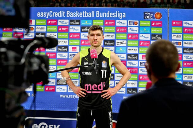 11 Andreas Seiferth (medi) medi bayreut vs. Fraport Skyliners, Basketball, Bundesliga, easycredit BBL, 33. Spieltag, Spielzeit 2020 2021, 04.05.2021, medi bayreut vs. Fraport Skyliners, Basketball, Bundesliga, easycredit BBL, 33. Spieltag, Spielzeit 2020 2021, 04.05.2021 Bayreuth Copyright: xEibner-Pressefoto ThorstenxOchsx EP_TOS