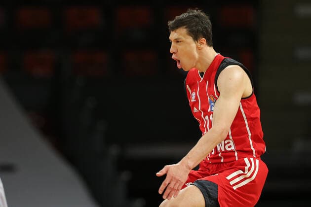 Vladimir Lucic (Muenchen) freut sich GER, FC Bayern Basketball vs. Hakro Merlins Crailsheim, Basketball, 1.Bundesliga, Playoffs 2020 2021, Viertelfinale Spiel 1, 19.05.2021, GER, FC Bayern Basketball vs. Hakro Merlins Crailsheim, Basketball, 1.Bundesliga, Playoffs 2020 2021, Viertelfinale Spiel 1, 19.05.2021, Muenchen Copyright: xEIBNER MarcelxEngelbrechtx EP_EER