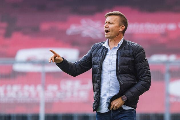 22.05.2021, Red Bull Arena, Salzburg, AUT, 1. FBL, FC Red Bull Salzburg vs WSG Swarovski Tirol, Meistergruppe, 32. Runde, im Bild Trainer Jesse Marsch (Red Bull Salzburg) during the tipico Bundesliga, Champions group, 32th round match between FC Red Bull Salzburg and WSG Swarovski Tirol at the Red Bull Arena in Salzburg, Austria on 2021 05 22.