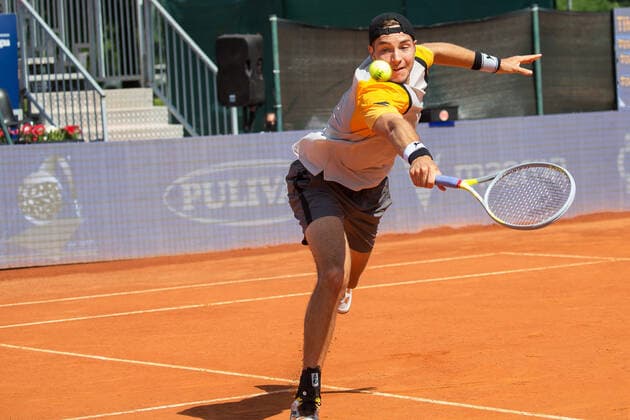 May 26, 2021, Parma, Italy: Parma, Italy, Tennis Club Parma, May 26, 2021, Jan-Lennard STRUFF of the Germany is seeded number 4 of the tournament.... during ATP, Tennis Herren 250 Emilia-Romagna Open 2021 - Tennis Internationals Tennis Internationals - ATP 250 Emilia-Romagna Open 2021, parma, Italy - ZUMAl164 20210526_zsa_l164_009 Copyright: xValerioxOrigox