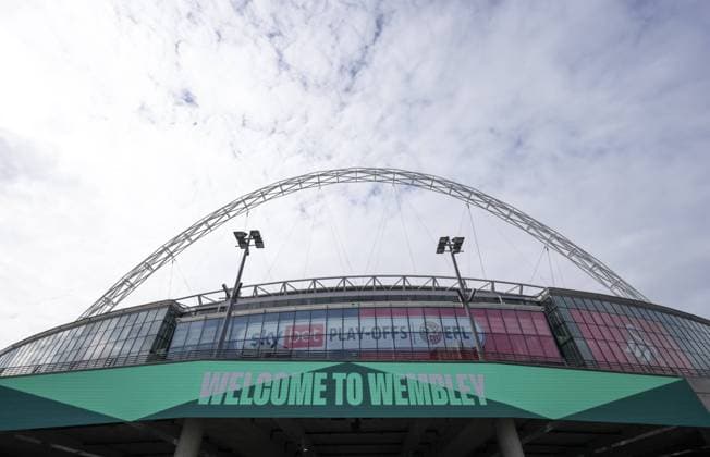 Mandatory Credit: Photo by Joe Toth BPI Shutterstock (11976057h) Commercial and marketing - Play Off Championship branding Brentford v Swansea City, EFL Sky Bet Championship, Playoffs, Final, Football, Wembley Stadium, London, UK - 29 May 2021 EDITORIAL USE ONLY No use with unauthorised audio, video, data, fixture lists, club league logos or live services. Online in-match use limited to 120 images, no video emulation. No use in betting, games or single club league player publications. Brentford v Swansea City, EFL Sky Bet Championship, Playoffs, Final, Football, Wembley Stadium, London, UK - 29 May 2021 EDITORIAL USE ONLY No use with unauthorised audio, video, data, fixture lists, club league logos or live services. Online in-match use limited to 120 images, no video emulation. No use in betting, games or single club league player publications. Copyright: xJoexToth BPI Shutterstockx 11976057h