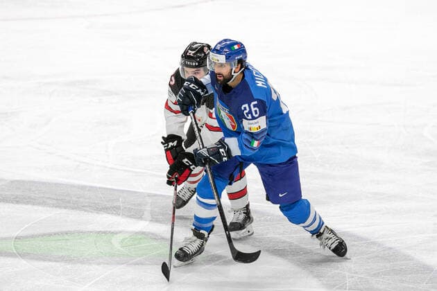 May 30, 2021, Riga, Latvia: Riga, Latvia, Arena Riga, May 30, 2021, Miceli (Italy) during World Championship, WM, Weltmeisterschaft 2021 - Italy vs Canada - Ice hockey, Eishockey Ice Hockey - World Championship 2021 - Italy vs Canada, riga, Latvia - ZUMAl164 20210530_zsa_l164_074 Copyright: xAndreaxRex