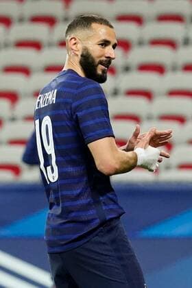 Mandatory Credit: Photo by Dave Winter BPI Shutterstock (12001941fp) Karim Benzema of France France v Wales, International Friendly, Länderspiel, Nationalmannschaft Football, Allianz Riviera, Nice, France - 02 June 2021 EDITORIAL USE ONLY No use with unauthorised audio, video, data, fixture lists, club league logos or live services. Online in-match use limited to 120 images, no video emulation. No use in betting, games or single club league player publications. France v Wales, International Friendly, Football, Allianz Riviera, Nice, France - 02 June 2021 EDITORIAL USE ONLY No use with unauthorised audio, video, data, fixture lists, club league logos or live services. Online in-match use limited to 120 images, no video emulation. No use in betting, games or single club league player publications. Copyright: xDavexWinter BPI Shutterstockx 12001941fp