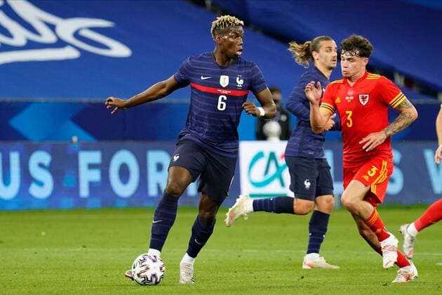 Mandatory Credit: Photo by Dave Winter BPI Shutterstock (12001941mm) Paul Pogba of France France v Wales, International Friendly, Länderspiel, Nationalmannschaft Football, Allianz Riviera, Nice, France - 02 June 2021 EDITORIAL USE ONLY No use with unauthorised audio, video, data, fixture lists, club league logos or live services. Online in-match use limited to 120 images, no video emulation. No use in betting, games or single club league player publications. France v Wales, International Friendly, Football, Allianz Riviera, Nice, France - 02 June 2021 EDITORIAL USE ONLY No use with unauthorised audio, video, data, fixture lists, club league logos or live services. Online in-match use limited to 120 images, no video emulation. No use in betting, games or single club league player publications. Copyright: xDavexWinter BPI Shutterstockx 12001941mm