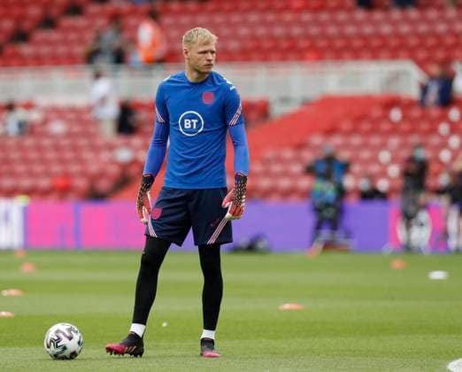 Middlesbrough, England, 6th June 2021. Aaron Ramsdale of England during the International Friendly, Länderspiel, Nationalmannschaft match at the Riverside Stadium, Middlesbrough. Picture credit should read: Darren Staples Sportimage EDITORIAL USE ONLY. No use with unauthorised audio, video, data, fixture lists, club league logos or live services. Online in-match use limited to 120 images, no video emulation. No use in betting, games or single club league player publications. SPI-1079-0009