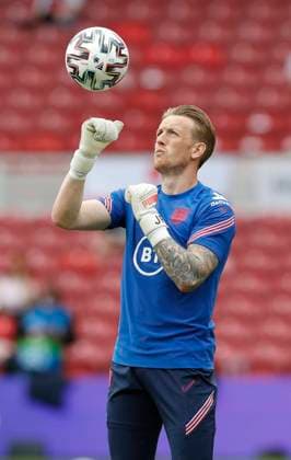 Middlesbrough, England, 6th June 2021. Jordan Pickford of England during the International Friendly, Länderspiel, Nationalmannschaft match at the Riverside Stadium, Middlesbrough. Picture credit should read: Darren Staples Sportimage EDITORIAL USE ONLY. No use with unauthorised audio, video, data, fixture lists, club league logos or live services. Online in-match use limited to 120 images, no video emulation. No use in betting, games or single club league player publications. SPI-1079-0011