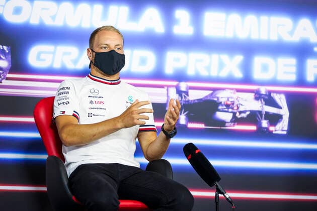 BOTTAS Valtteri (fin), Mercedes AMG F1 GP W12 E Performance, press conference, PK, Pressekonferenz during the Formula 1 Emirates Grand Prix de France 2021, 7th round of the 2021 FIA Formula One World Championship, WM, Weltmeisterschaft from June 18 to 20, 2021 on the Circuit Paul Ricard, in Le Castellet, France FORMULE 1 : Grand Prix de France - Circuit Paul-Ricard - 17 06 2021 DPPI PANORAMIC AV6_9369