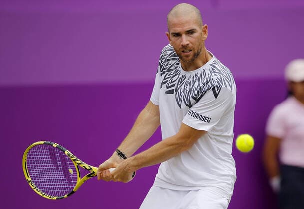 Mandatory Credit: Photo by Ella Ling BPI Shutterstock (12089309s) Adrian Mannarino of France in action Cinch Championships, Day Four, Tennis, Queens Club, London, UK - 17 June 2021 EDITORIAL USE ONLY No use with unauthorised audio, video, data, fixture lists, club league logos or live services. Online in-match use limited to 120 images, no video emulation. No use in betting, games or single club league player publications. Cinch Championships, Day Four, Tennis, Queens Club, London, UK - 17 June 2021 EDITORIAL USE ONLY No use with unauthorised audio, video, data, fixture lists, club league logos or live services. Online in-match use limited to 120 images, no video emulation. No use in betting, games or single club league player publications. Copyright: xEllaxLing BPI Shutterstockx 12089309s