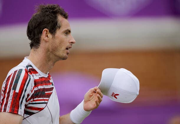 Mandatory Credit: Photo by Ella Ling BPI Shutterstock (12089309ac) Andy Murray of GBR removes his hat following his loss Cinch Championships, Day Four, Tennis, Queens Club, London, UK - 17 June 2021 EDITORIAL USE ONLY No use with unauthorised audio, video, data, fixture lists, club league logos or live services. Online in-match use limited to 120 images, no video emulation. No use in betting, games or single club league player publications. Cinch Championships, Day Four, Tennis, Queens Club, London, UK - 17 June 2021 EDITORIAL USE ONLY No use with unauthorised audio, video, data, fixture lists, club league logos or live services. Online in-match use limited to 120 images, no video emulation. No use in betting, games or single club league player publications. Copyright: xEllaxLing BPI Shutterstockx 12089309ac