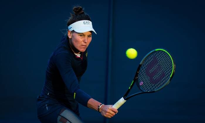 Mandatory Credit: Photo by Rob Prange Shutterstock (12163992en) iIVeronika Kudermetova of Russia in action during the first round at the 2021 Viking International WTA, Tennis Damen 500 tennis tournament Viking International Championships, Day Four, Tennis, Eastbourne, East Sussex, UK - 22 June 2021 EDITORIAL USE ONLY No use with unauthorised audio, video, data, fixture lists, club league logos or live services. Online in-match use limited to 120 images, no video emulation. No use in betting, games or single club league player publications. Viking International Championships, Day Four, Tennis, Eastbourne, East Sussex, UK - 22 June 2021 EDITORIAL USE ONLY No use with unauthorised audio, video, data, fixture lists, club league logos or live services. Online in-match use limited to 120 images, no video emulation. No use in betting, games or single club league player publications. Copyright: xRobxPrange Shutterstockx 12163992en
