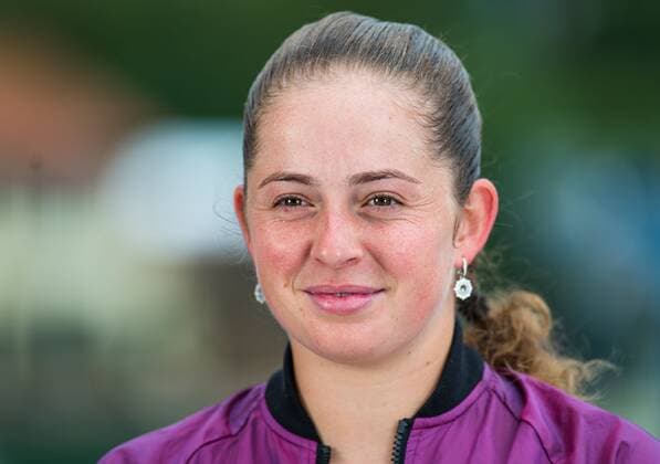 Mandatory Credit: Photo by Rob Prange Shutterstock (12167449br) Jelena Ostapenko of Latvia talks to the media after her quarter-final match at the 2021 Viking International WTA, Tennis Damen 500 tennis tournament Viking International Championships, Day Six, Tennis, Eastbourne, East Sussex, UK - 24 June 2021 Viking International Championships, Day Six, Tennis, Eastbourne, East Sussex, UK - 24 June 2021 Copyright: xRobxPrange Shutterstockx 12167449br