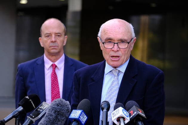 GRAND PRIX CANCELLATION PRESSER, (L-R) Australian Grand Prix CEO Andrew Westacott, and Paul Little AO, Chairman of the Australian Grand Prix Corporation speak to the media during a press conference, PK, Pressekonferenz in Melbourne, Tuesday, July 6, 2021. The Australian Formula One grand prix is set to be cancelled for a second straight year due to concerns from the teams regarding the quarantine hub. ( NO ARCHIVING, EDITORIAL USE ONLY, NO USE IN BOOKS WITHOUT CONSENT MELBOURNE VIC AUSTRALIA Copyright: xLUISxASCUIx 20210706001555174641
