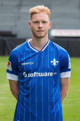 12.07.2021, xfux, Fussball 2.Bundesliga, SV Darmstadt 98, 2.BL, Porträttermin 2021 2022, emonline emspor, v.l. Leon Mueller Müller, SV Darmstadt 98, 2.BL, Porträttermin 2021 2022, Darmstadt