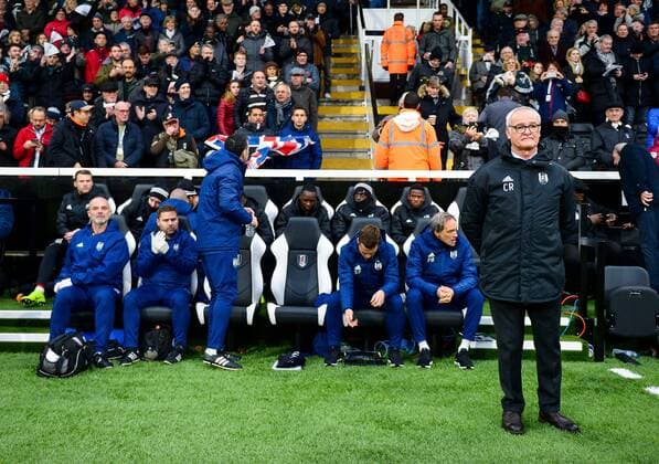 Fußball, Trainerhistorie FC Fulham von 1904 bis heute Mandatory Credit: Photo by Ian Tuttle BPI Shutterstock (9991449r) Fulham manager Claudio Ranieri in front go the Fulham bench Fulham v Southampton, Premier League, Football, Craven Cottage, London, UK - 24 Nov 2018 EDITORIAL USE ONLY No use with unauthorised audio, video, data, fixture lists (outside the EU), club league logos or live services. Online in-match use limited to 45 images (+15 in extra time). No use to emulate moving images. No use in betting, games o Fulham v Southampton, Premier League, Football, Craven Cottage, London, UK - 24 Nov 2018 EDITORIAL USE ONLY No use with unauthorised audio, video, data, fixture lists (outside the EU), club league logos or live services. Online in-match use limited to 45 images (+15 in extra time). No use to emulate moving images. No use in betting, games o Copyright: xIanxTuttle BPI Shutterstockx 9991449r
