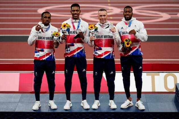 Mandatory Credit: Photo by Dave Shopland Shutterstock (12249251ad) Chijindu Ujah, Nethaneel Mitchell-Blake, Richard Kilty and Zharnel Hughes (GBR) - Men s 4 x 100m Relay Final Athletics, Olympic Stadium, Tokyo Olympic Games, Olympische Spiele, Olympia, OS 2020, Japan - 07 Aug 2021 Athletics, Olympic Stadium, Tokyo Olympic Games 2020, Japan - 07 Aug 2021 Copyright: xDavexShopland Shutterstockx 12249251ad