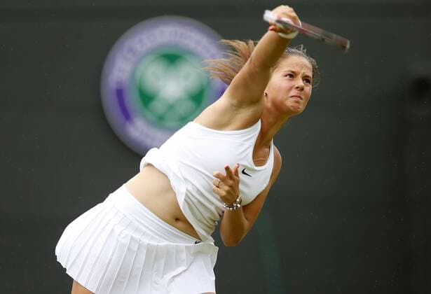 Mandatory Credit: Photo by BPI Shutterstock (5744031ah) Darya Kasatkina, from Russia, in action during day five of the 2016 Wimbledon Championships at the All England Lawn Tennis Club, Wimbledon, London on the 1st June 2016 Tennis - Wimbledon Championships 2016 Day Five All England Lawn Tennis & Croquet Club, Church Rd, London, United Kingdom - 1 Jul 2016 Tennis - Wimbledon Championships 2016 Day Five All England Lawn Tennis & Croquet Club, Church Rd, London, United Kingdom - 1 Jul 2016 Copyright: xBPI Shutterstockx 5744031ah