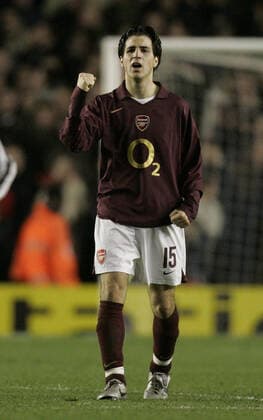 Mandatory Credit: Photo by Andy Hooper Daily Mail Shutterstock (1080707a) Cesc Fabregas Celebrates After Scoring His Team s First Goal. Arsenal V Juventus (2-0) Uefa Champions League - Quarter Final At Highbury. Cesc Fabregas Celebrates After Scoring His Team s First Goal. Arsenal V Juventus (2-0) Uefa Champions League - Quarter Final At Highbury. EDITORIAL USE ONLY No use with unauthorised audio, video, data, fixture lists (outside the EU), club league logos or live services. Online in-match use limited to 45 images (+15 in extra time). No use to emulate moving images. No use in betting, games or single club league player publications services. Cesc Fabregas Celebrates After Scoring His Team s First Goal. Arsenal V Juventus (2-0) Uefa Champions League - Quarter Final At Highbury. EDITORIAL USE ONLY No use with unauthorised audio, video, data, fixture lists (outside the EU), club league logos or live services. Online in-match use limited to 45 images (+15 in extra time). No use to emulate moving images. No use in betting, games or Copyright: xAndyxHooper DailyxMail Shutterstockx 1080707a