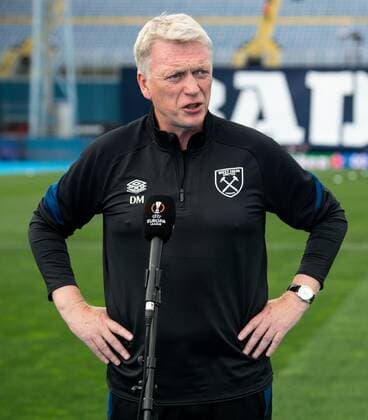 Mandatory Credit: Photo by Simon Dael Shutterstock (12446971ay) David Moyes manager of West Ham United Dinamo Zagreb v West Ham United, UEFA Europa League, Group H, Football, Stadion Maksimir, Zagreb, Croatia - 16 Sep 2021 EDITORIAL USE ONLY No use with unauthorised audio, video, data, fixture lists, club league logos or live services. Online in-match use limited to 120 images, no video emulation. No use in betting, games or single club league player publications. Dinamo Zagreb v West Ham United, UEFA Europa League, Group H, Football, Stadion Maksimir, Zagreb, Croatia - 16 Sep 2021 EDITORIAL USE ONLY No use with unauthorised audio, video, data, fixture lists, club league logos or live services. Online in-match use limited to 120 images, no video emulation. No use in betting, games or single club league player publications. Copyright: xSimonxDael Shutterstockx 12446971ay