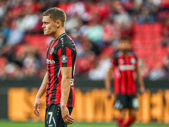 Florian Richard Wirtz (Bayer 04 Leverkusen, 27) unzufrieden, enttäuscht enttaeuscht, GER, Bayer 04 Leverkusen vs. Ferencvaros Budapest Ferencvarosi Torna Club, UEFA Europa League Gruppe G, Gruppenphase, Spielzeit 2021 2022, 16.09.2021, , DFB DFL regulations prohibit any use of photographs as image sequences and or quasi-video., GER, Bayer 04 Leverkusen vs. Ferencvaros Budapest Ferencvarosi Torna Club, UEFA Europa League Gruppe G, Gruppenphase, Spielzeit 2021 2022, 16.09.2021 Leverkusen Copyright: xEibner-Pressefoto GabrielxBoiax EP_GBA