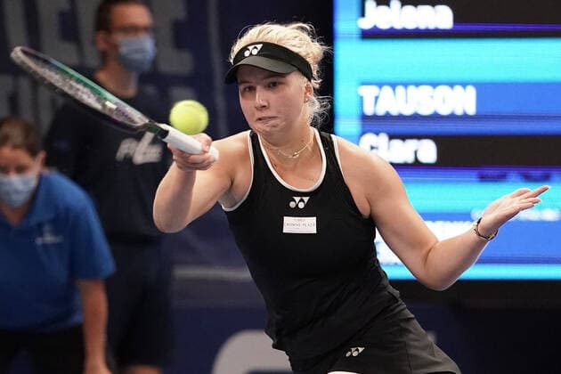 Tennis WTA, Tennis Damen Turnier Luxemburg BGLBNPParibas Open 2021, 19.09.2021, Tennis WTA Turnier Luxemburg, BGLBNPParibas Open 2021, BGL BNP Paribas Open, 2021, Luxemburg, Kockelscheuer, CK Sportcenter, Finale, Einzel, Finale Dameneinzel vl: Clara Tauson (Daenemark, Dänemark, DEN)