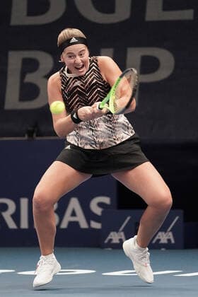 Tennis WTA, Tennis Damen Turnier Luxemburg BGLBNPParibas Open 2021, 19.09.2021, Tennis WTA Turnier Luxemburg, BGLBNPParibas Open 2021, BGL BNP Paribas Open, 2021, Luxemburg, Kockelscheuer, CK Sportcenter, Finale, Einzel, Finale Dameneinzel vl: Jelena Ostapenko (Lettland, Latvia, LAT)