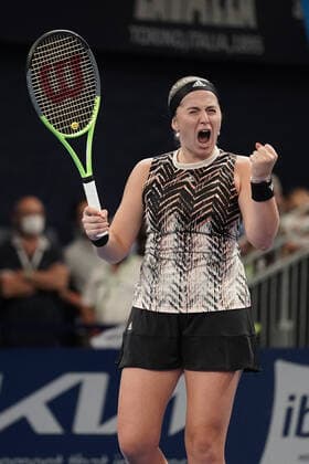 Tennis WTA, Tennis Damen Turnier Luxemburg BGLBNPParibas Open 2021, 19.09.2021, Tennis WTA Turnier Luxemburg, BGLBNPParibas Open 2021, BGL BNP Paribas Open, 2021, Luxemburg, Kockelscheuer, CK Sportcenter, Finale, Einzel, Finale Dameneinzel vl: Jelena Ostapenko (Lettland, Latvia, LAT) zeigt Emotionen, Jubel, jubelt, freut sich